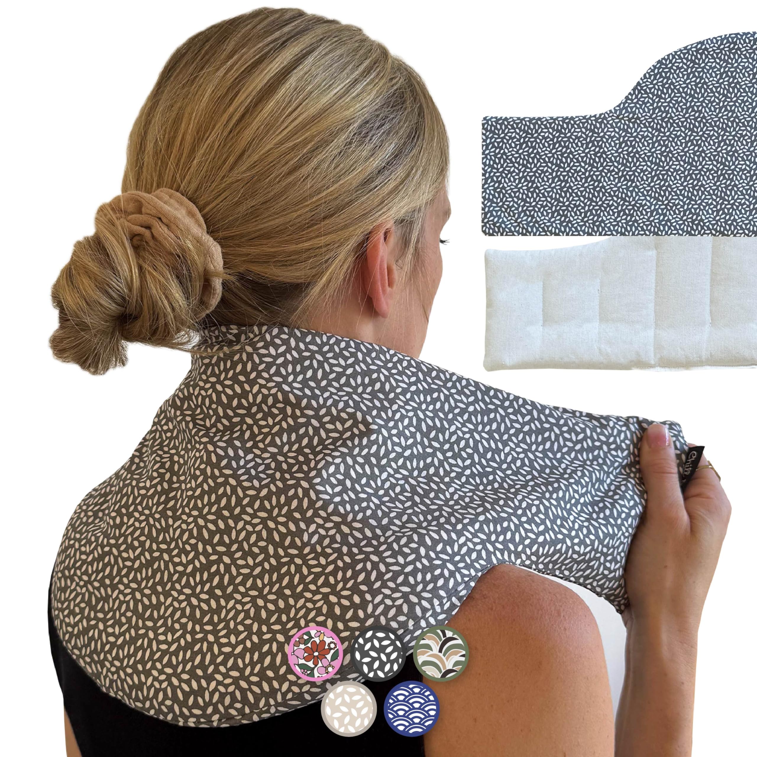 Saco de semillas para microondas - saco termico semillas - saco semillas cervicales y cuello - bolsa calor microondas - Modelo Anthracite Gris