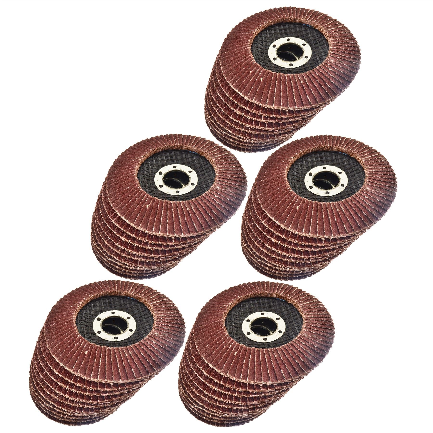 50 x Flap Discs 60 Grit Angle Grinder 4.5