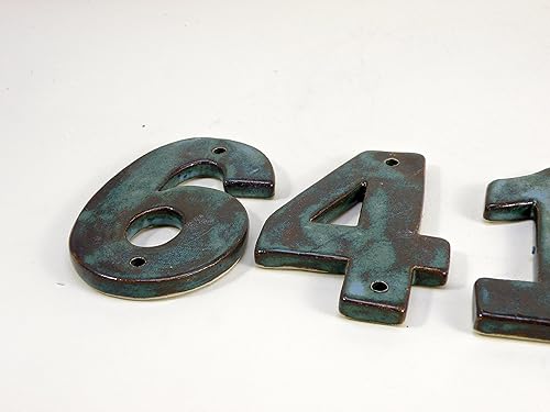 Vista 4 de House Numbers,Stoneware House Tiles, Ceramic house Address Numbers