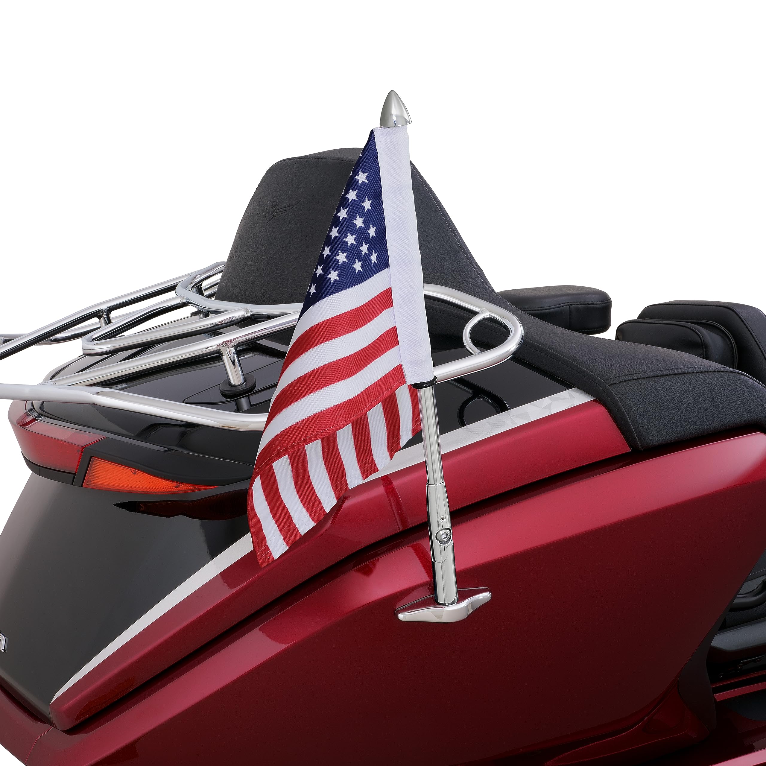Mât de drapeau pliable Goldwing pour road trip et rassemblements USA
