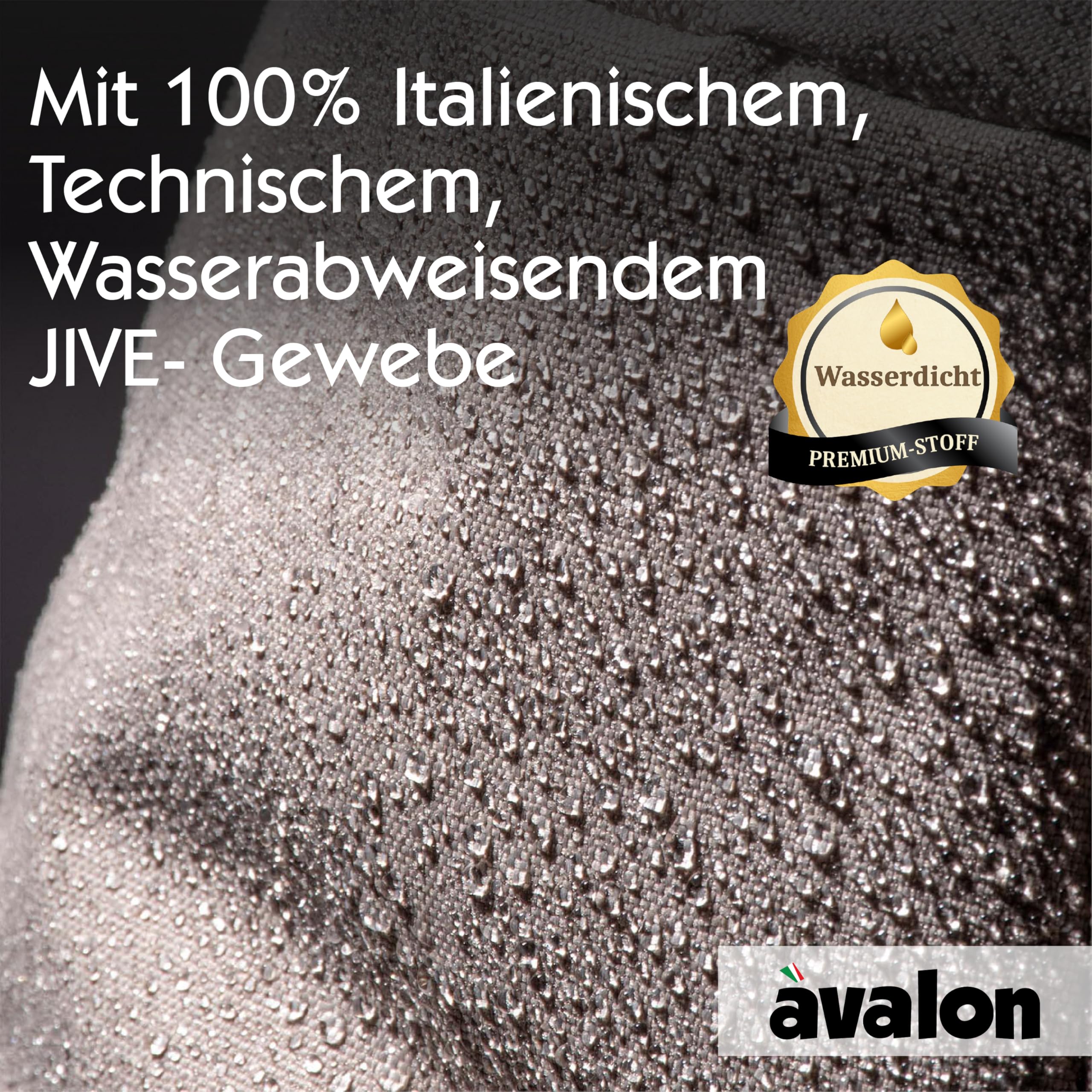 Avalon - Sitzsack Erwachsene L Jive, Bean Bag aus Reißfestem Technischem Gewebe, Ergonomischer Gaming Sitzsack mit Füllung, Komfortable Moderne Sitzsäcke, Made in Italy (80x80x125cm, Giftgrün)