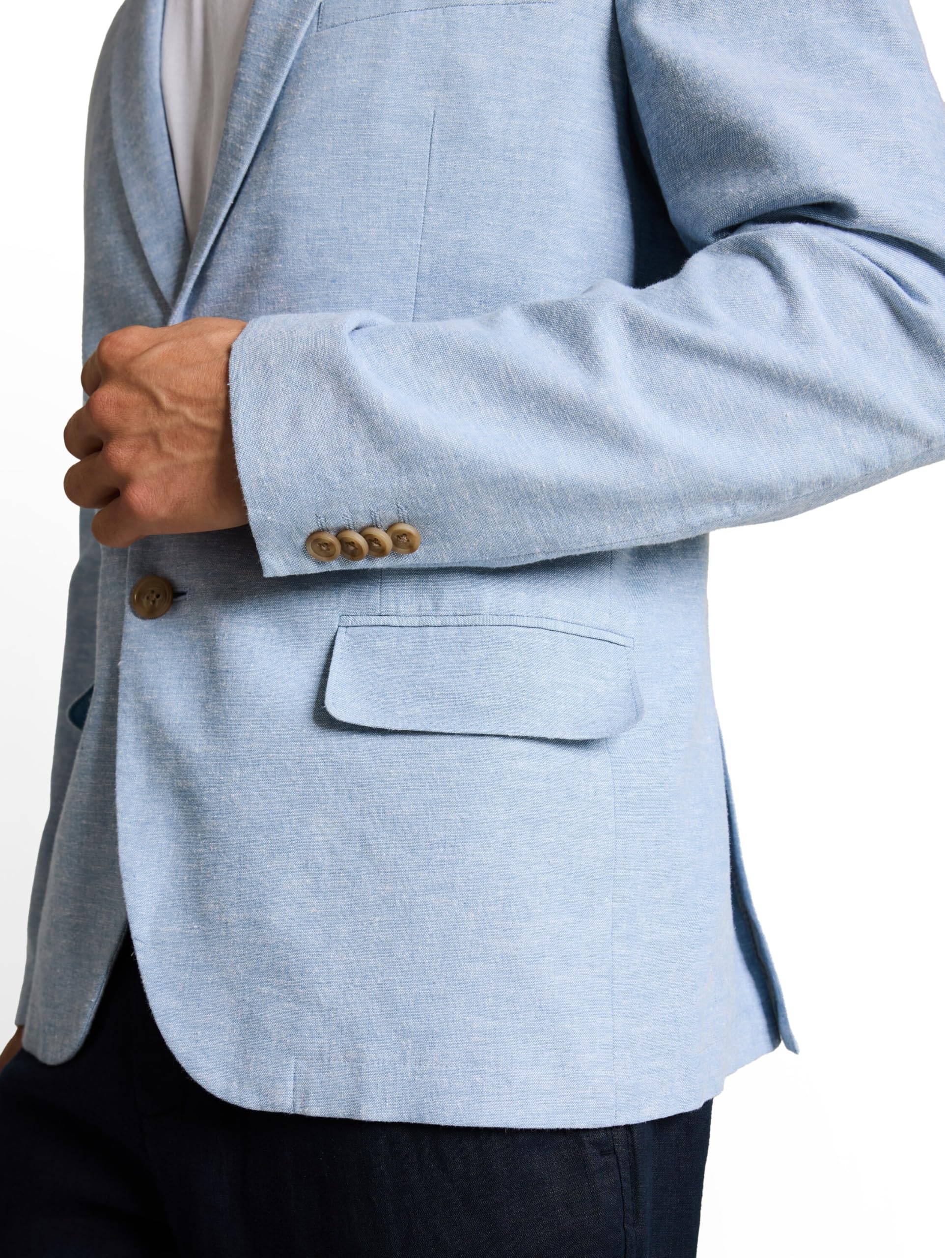 TOM TAILOR 1050341 Sakko, 39542-Bleeched Blue Chambray, 58 Hombres