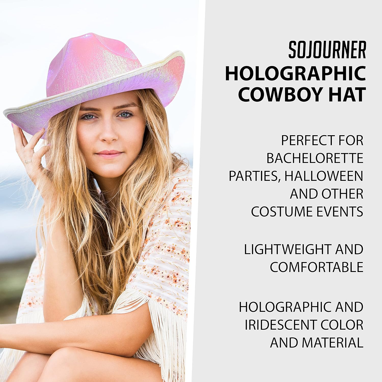 SoJourner Bags 2 Pack Pink and hot Pink - Neon Sparkly Glitter Space Cowboy Hat - Fun Metallic Pink Holographic Party Disco Cowgirl Hat : Clothing, Shoes & Jewelry
