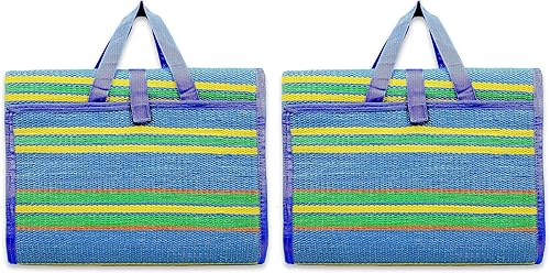 Miniatura 8 de Alfombrilla a rayas Camco con correa AzulVerde