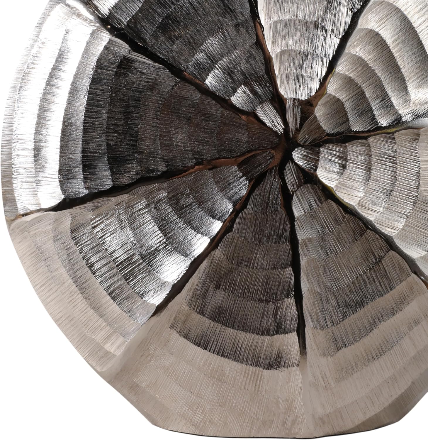 Decorative Flower Vase for Living Room Decor – Modern Metal Shell-Patterned Vase Perfect for Home, Office, Bedroom, or Table Decor – A Contemporary House Centerpiece that Reflects Style – 14" Silver