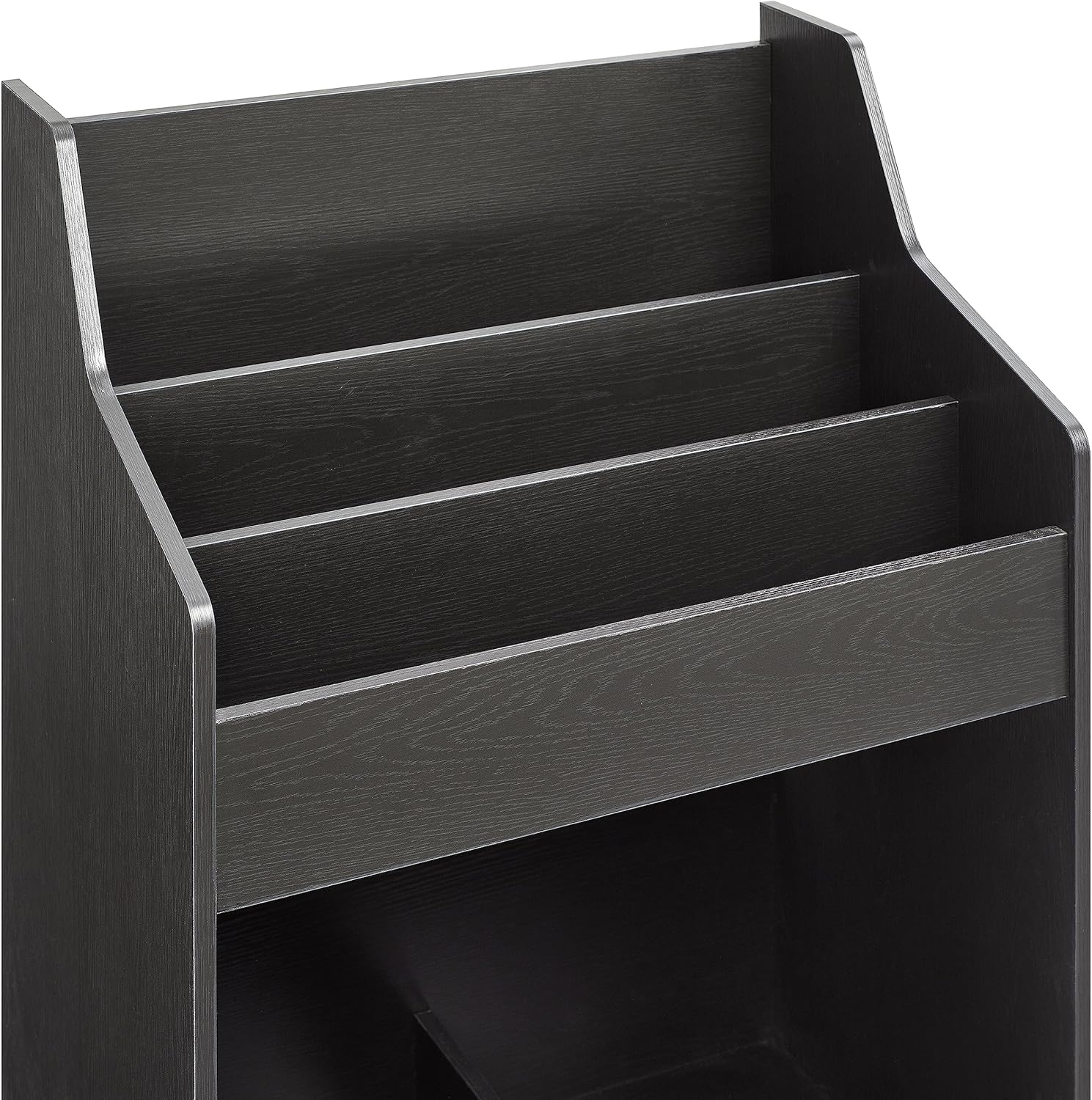 Crosley Furniture Liam Vinyl Record Storage Stand, Tiered Storage Shelves for Records, Black