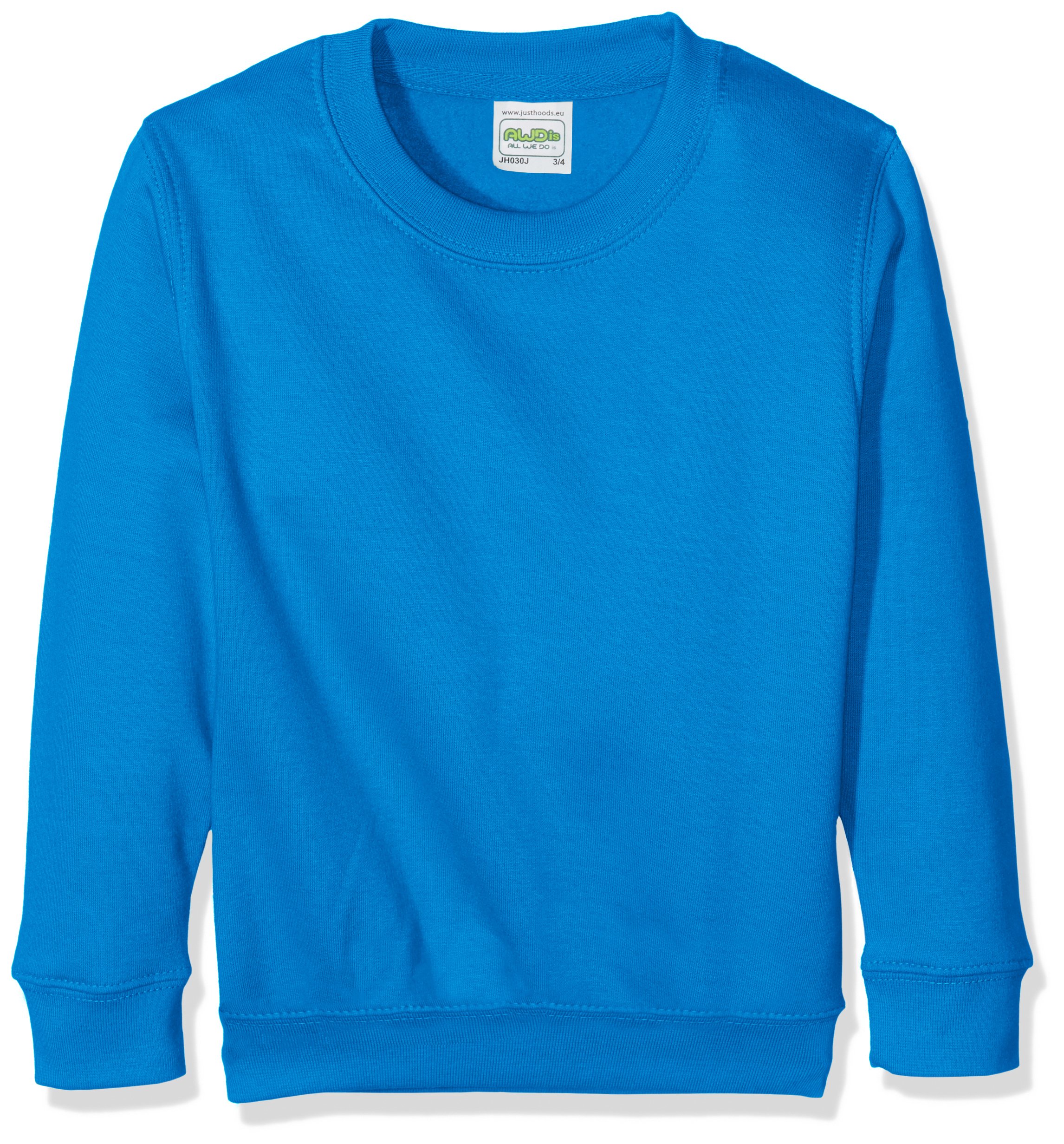 AWDis Boy's Kids Sweatshirt , Blue (Sapphire Blue), Medium