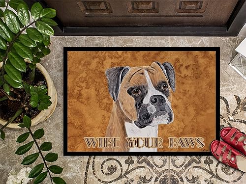 Miniatura 3 de Caroline's Treasures SC9121JMAT Boxer Wipe Your Paws - Tapete para puerta delantera, 24 x 36 pulgadas, para interiores y exteriores, para entrada,