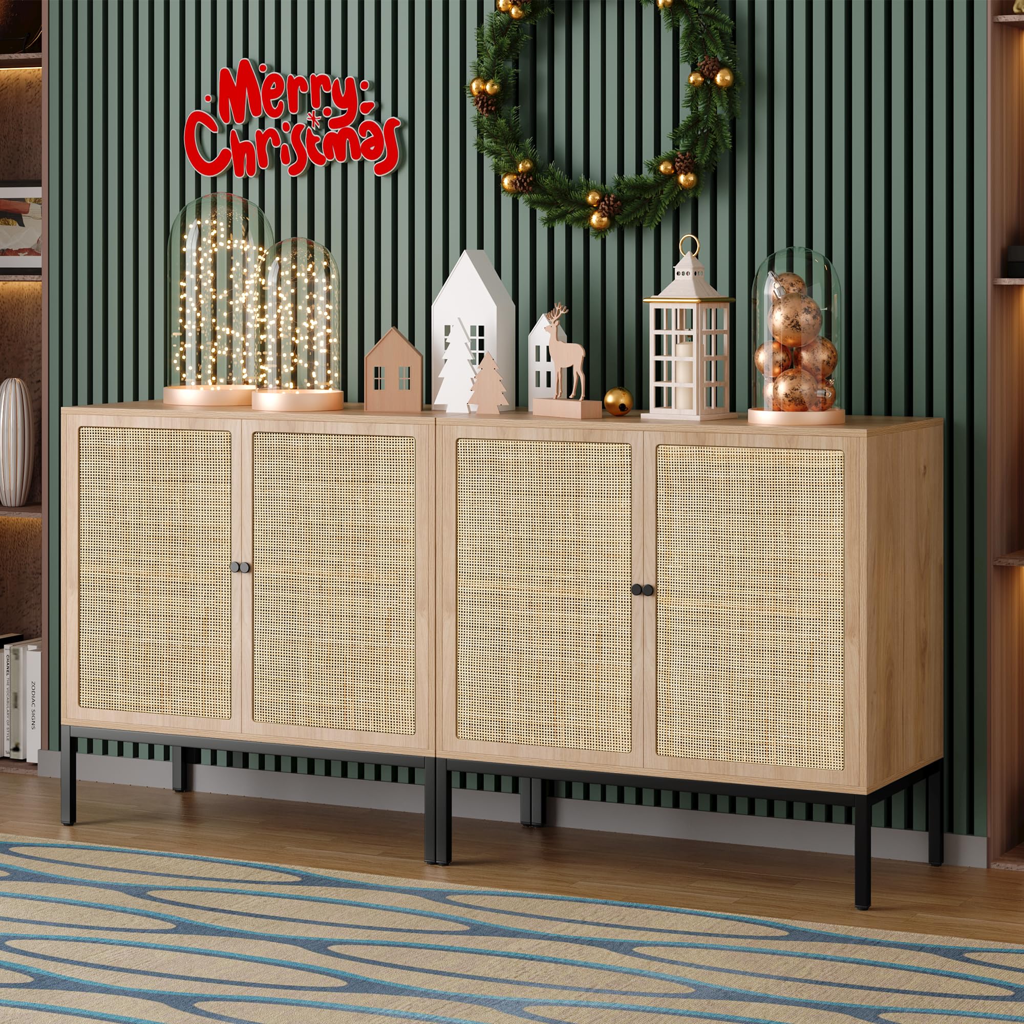 キャビネット・サイドボード Cane Weave Rattan Cabinet Cane Weave