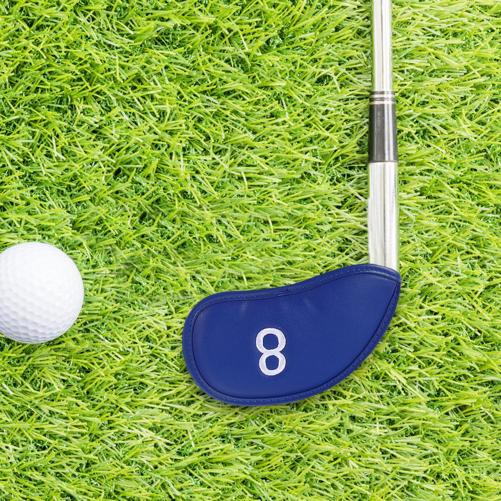 Fundas para Cabezas de Palos de Golf de PU 12 Piezas Azules