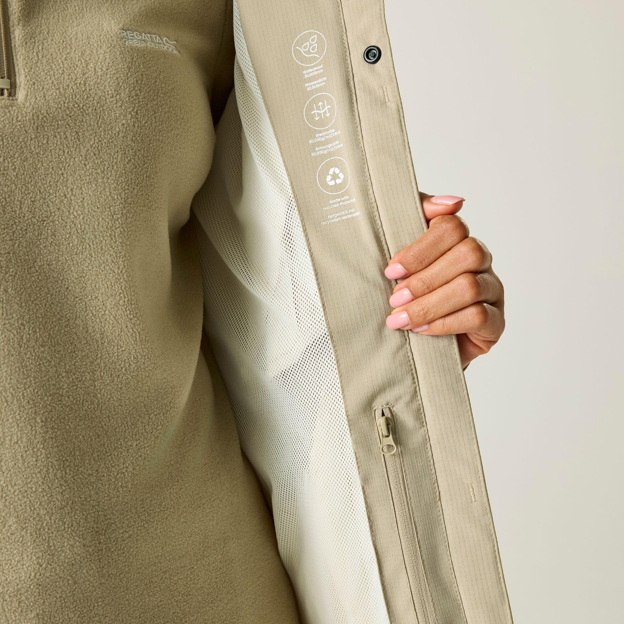 Regatta Outdoorjacke/Regenjacke Oklarna für Damen Wasserdicht mit Kapuze