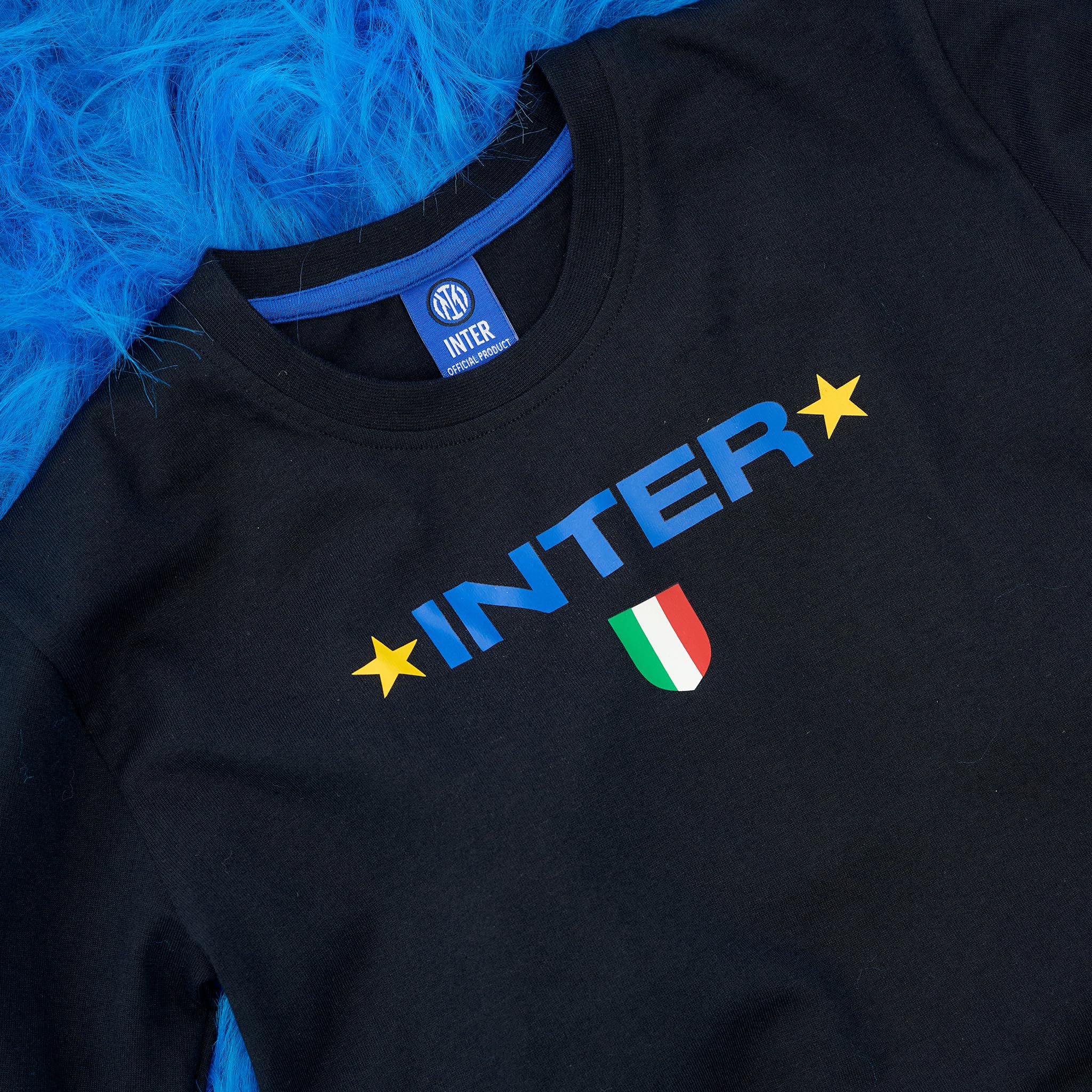 Inter Pyjama de Noël, Adulte et Enfant, Unisexe, étoiles et Scudetto, Xmas, Produit Officiel