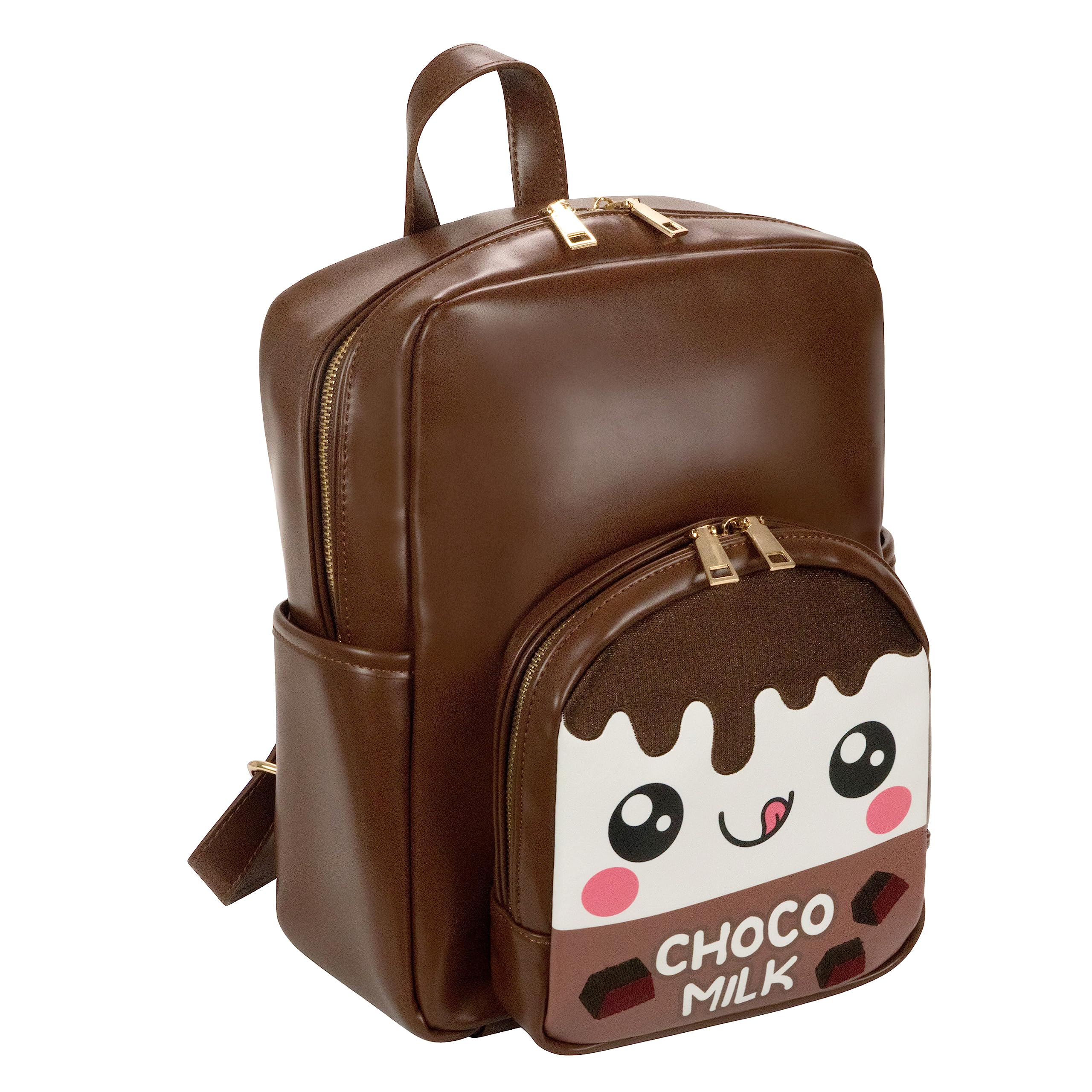 Remember Like Yesterday - Kawaii Chocolate Milk Backpack Purse | Women and Kids Fashion Backpack Purse | Faux Leather