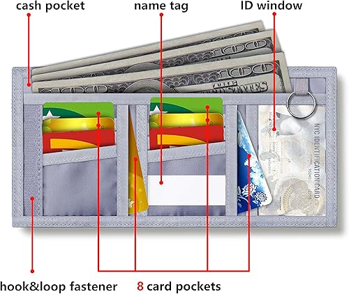 Miniatura 3 de Carteras para niños con bolsillo para monedas, carteras para niños de 4 a 18 años, cartera triple plegable para niños con 9 tarjeteros, cartera