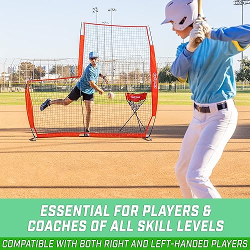 Miniatura 6 de Redes de lanzamiento de béisbol y sóftbol GoSports - Pantalla L o pantalla I - Red de protección del lanzador