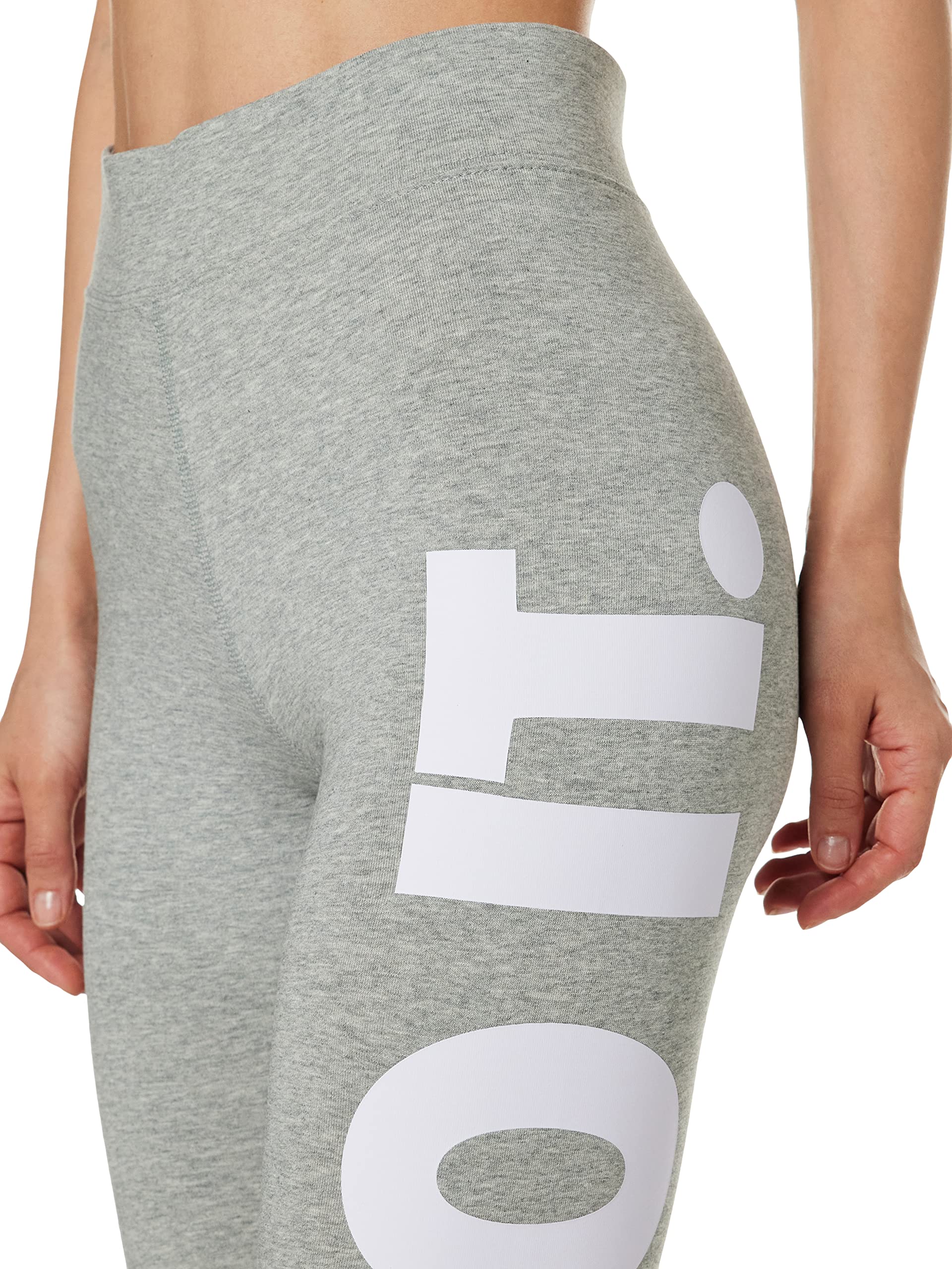 Nike W NSW ESSNTL GX HR LGGNG JDI Leggings, Women's, DK Grey Heather/White, M