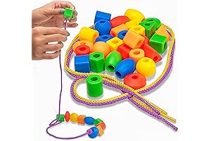 Skoolzy Lacing Beads for Toddlers: Nurturing Fine Motor Skills and Sensory Development