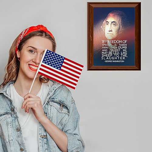 Miniatura 4 de George Washington Quotes Wall Art - A Free People Ought Wall Art Print, This Presidential Portrait Patriotic Wall Decor Poster Is Ideal For Home,