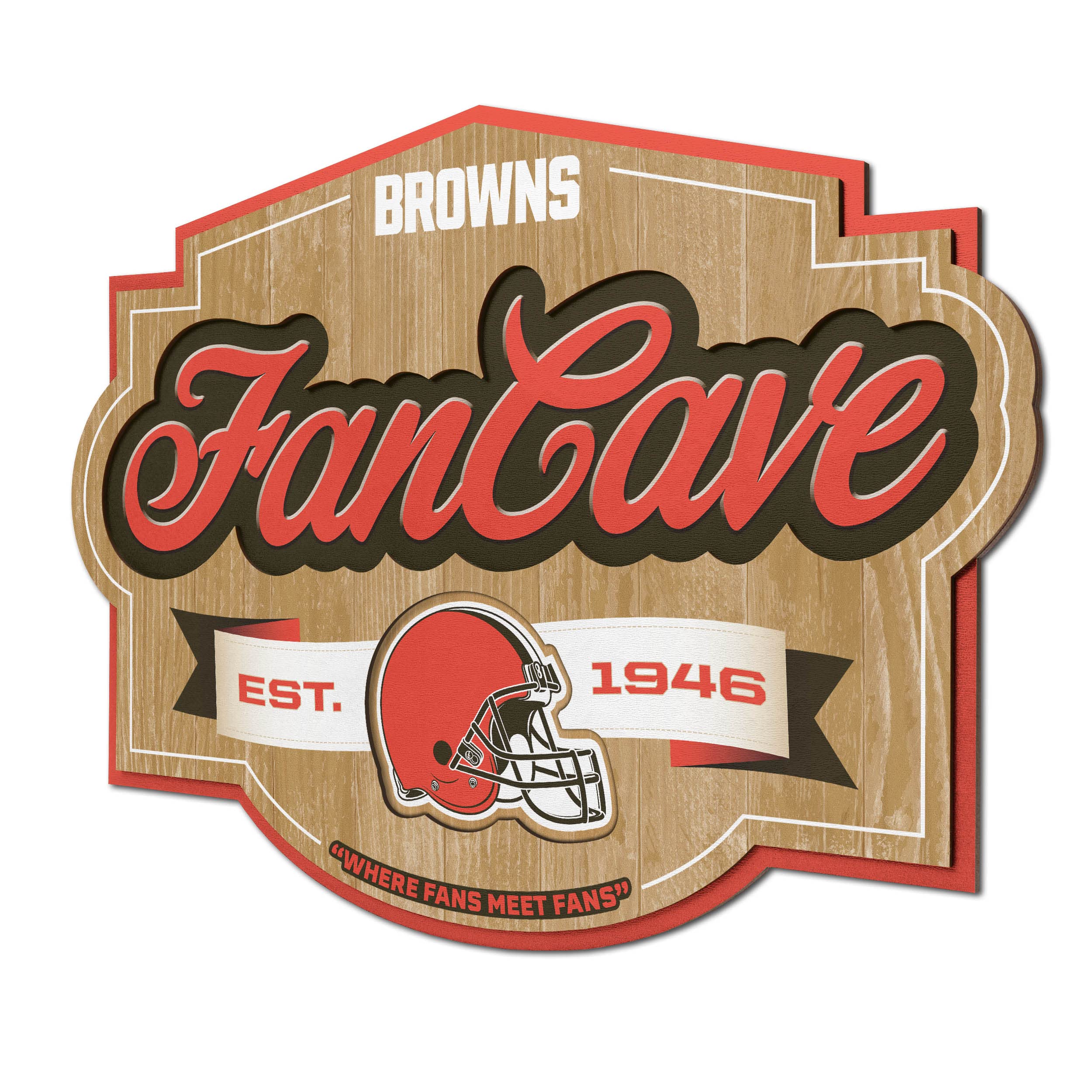 YouTheFan NFL Cleveland Browns FanCave Wall Art