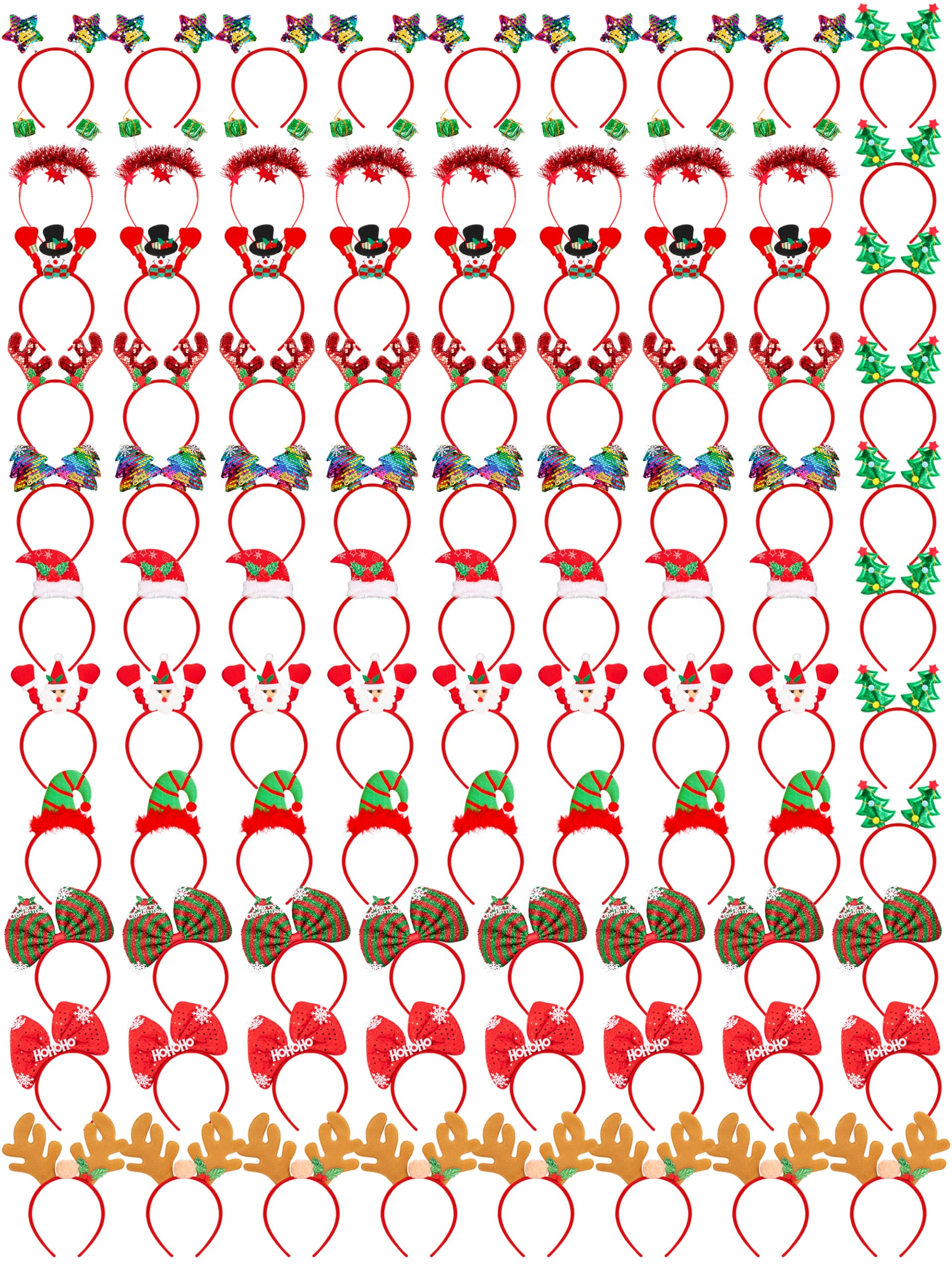 Christmas Headbands and Costume Headwear, Xmas Santa Christmas Accessories Decorations Party Favors for Women