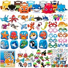 DMIGHT Under the Sea Party Favors Ocean Animals Party Stickers School Sea Shark Mermaid Party Goodie Bag Stuffer Classroom Gifts Rewards Supplies