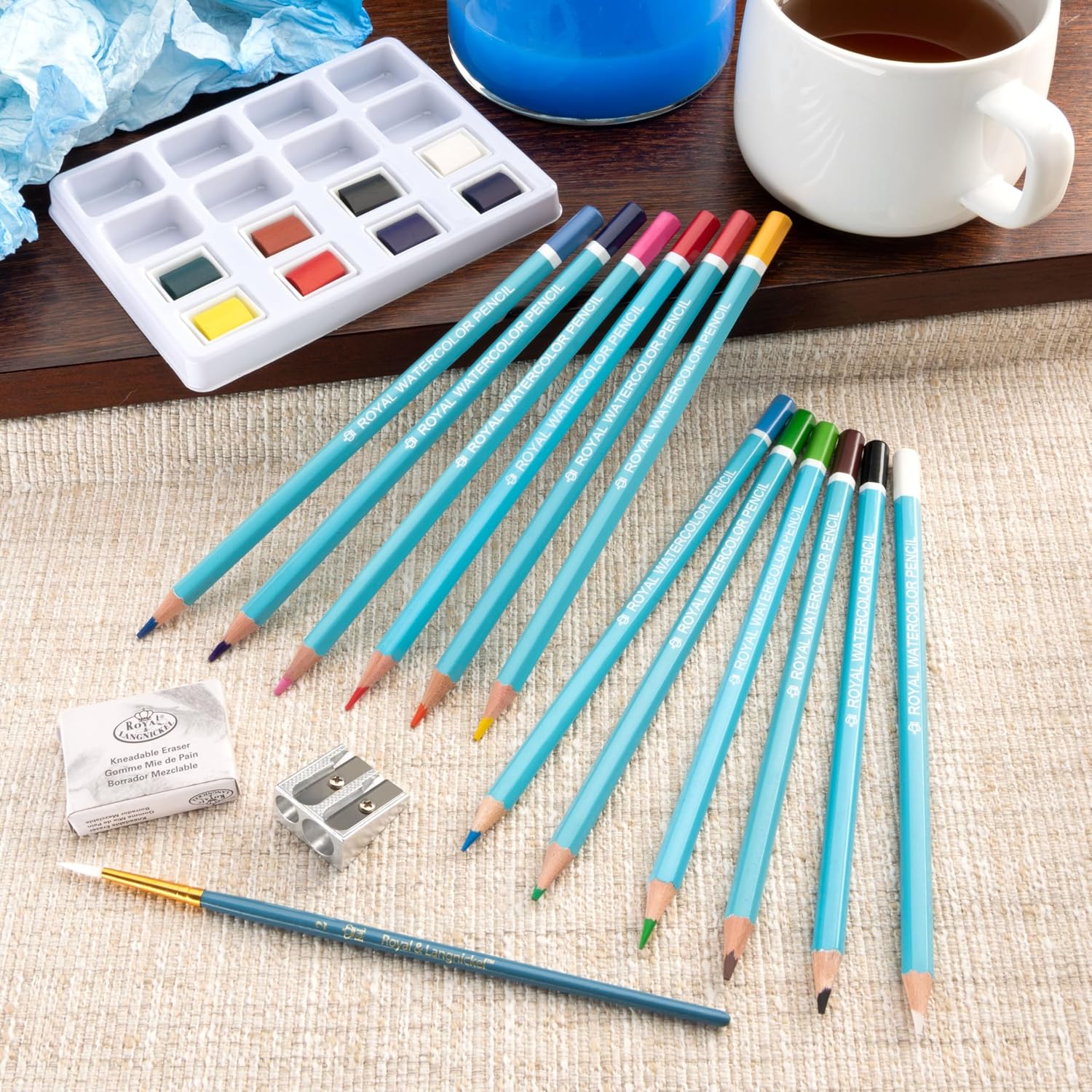 Royal & Langnickel Standard Tin Watercolor Drawing Art Set