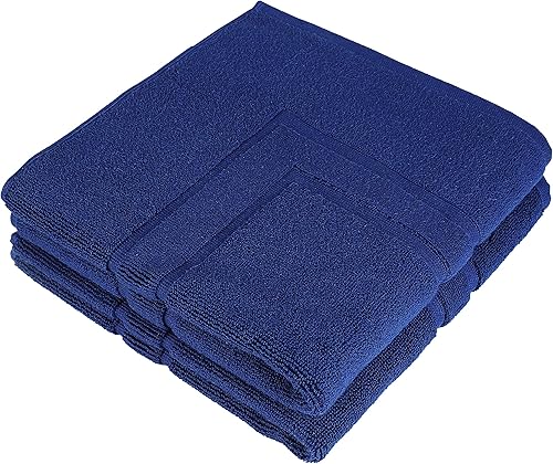 Vista 15 de GLAMBURG Paquete de 2 tapetes de baño de algodón prémium de 20 x 32 pulgadas, 100% algodón hilado en anillo, calidad de hotel y spa, 21.16 oz/m²