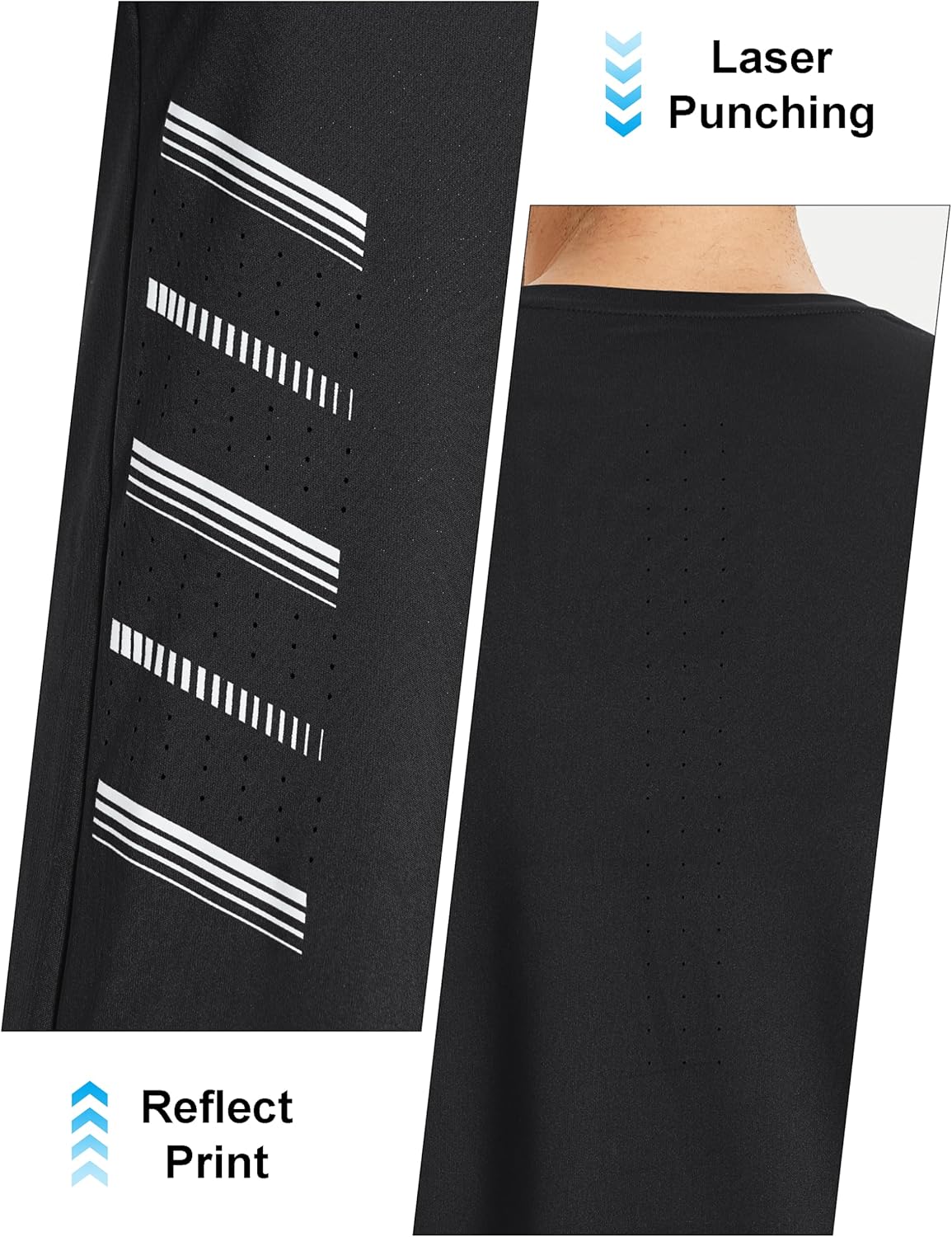 MAGCOMSEN Men's Workout Shirts Short Sleeve Athletic Dry Fit T-Shirts Lightweight Cooling Gym Running Rash Guard - Image 4