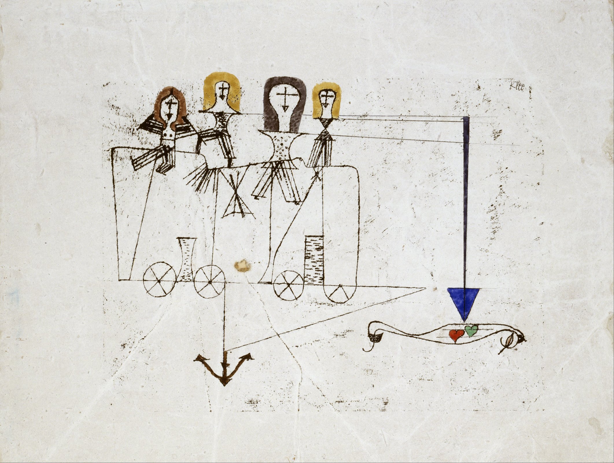 Affiche Paul Klee The Virtue Wagon extra large mat pour habiller un grand mur vide