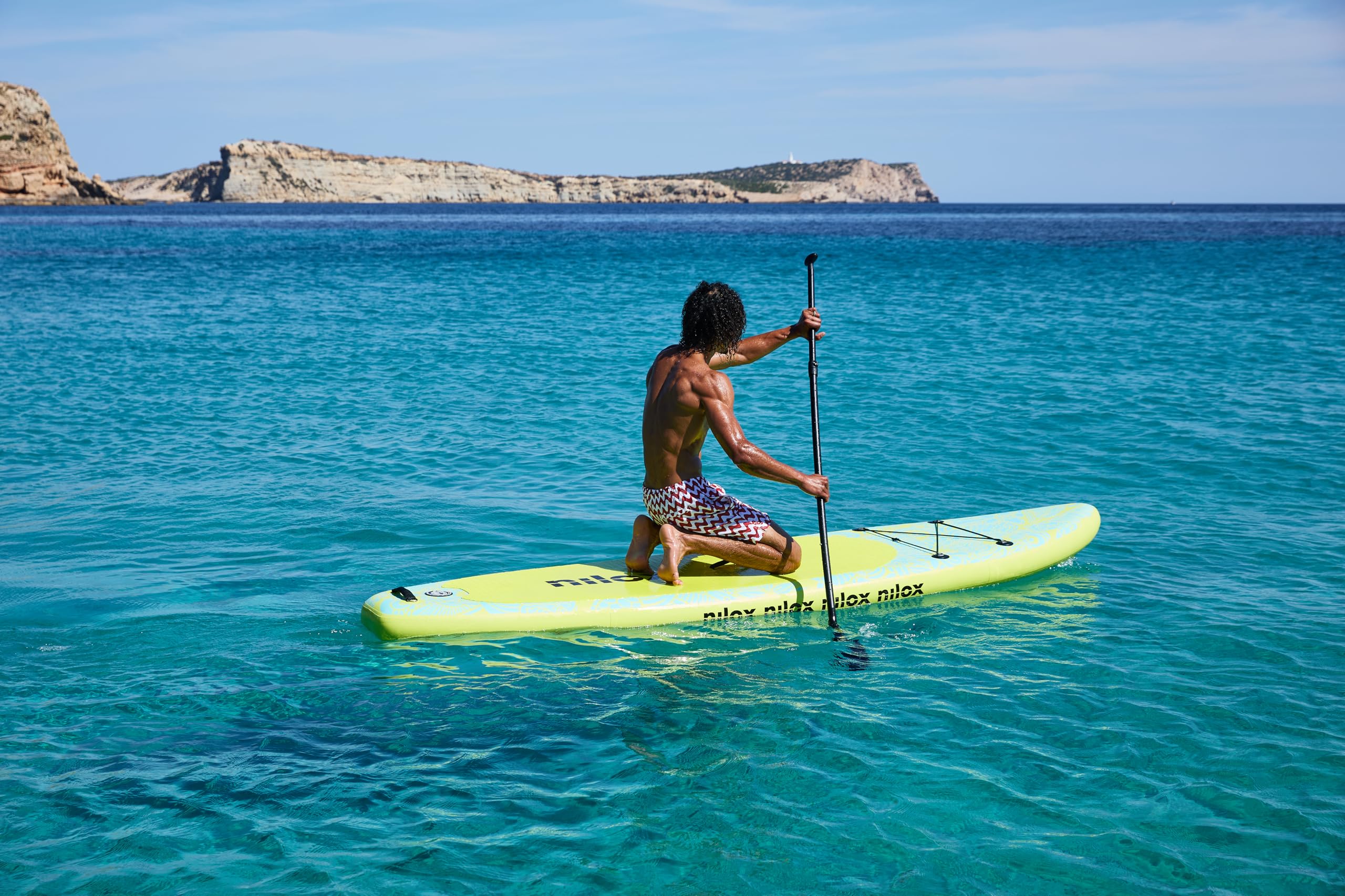 Nilox Stand Up Paddle Board 335x84x15 cm PVC Inflatable with Backpack Pump Paddle Leash 3 Fins