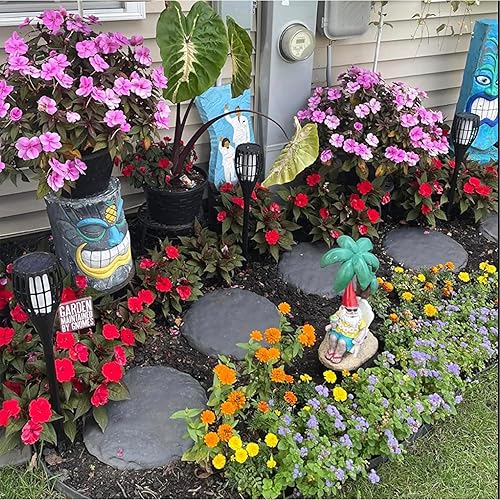 Miniatura 8 de Ei Piedras circulares de 15.5 pulgadas con estacas para el suelo, piedras para el hogar o el jardín para adoquines de pasarelas o caminos al aire