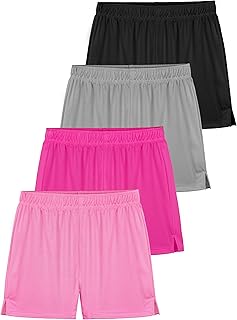 Resinta Girls Athletic Mesh Shorts Basketball Soccer Active Sports Gym Shorts for Youth Kids