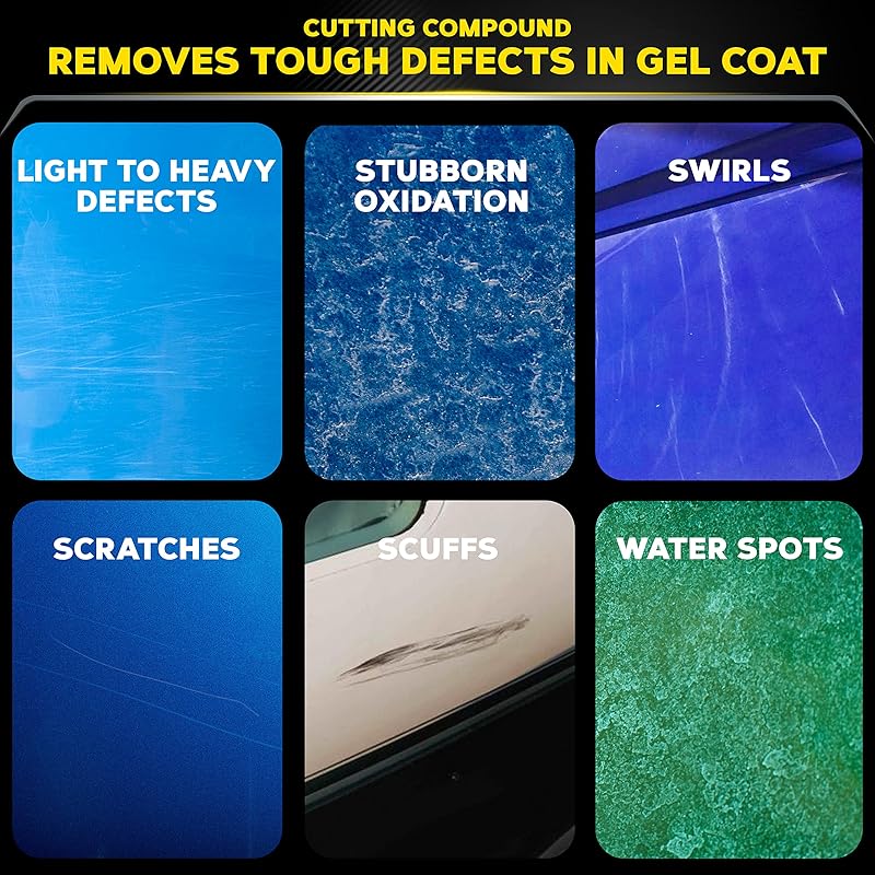 Meguiar’s Marine/RV One Step Compound, M6732, Removes Oxidation, Stains, Scratches, and Water Spots, Restores Color and Shine to Fiberglass Gel Coat Finishes, Christmas Gift Ideas for Car Dads, 32 Oz 32 Fluid Ounce One-Step Compound (32 Oz)