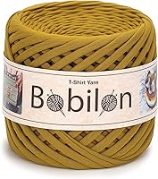 Vista 35 de Hilo de camiseta – 0.197-0.276 in – Cinta de punto para ganchillo, tejido, macramé, manualidades – 328.1 ft / 110 yardas – Hilo de algodón