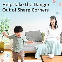 Vista 9 de Set de protector de esquinas y bordes – Cobertura LARGA de 17.4 pies/22.0 pies, incluye 4/8 esquinas preselladas, ónix negro, café, blanco crema