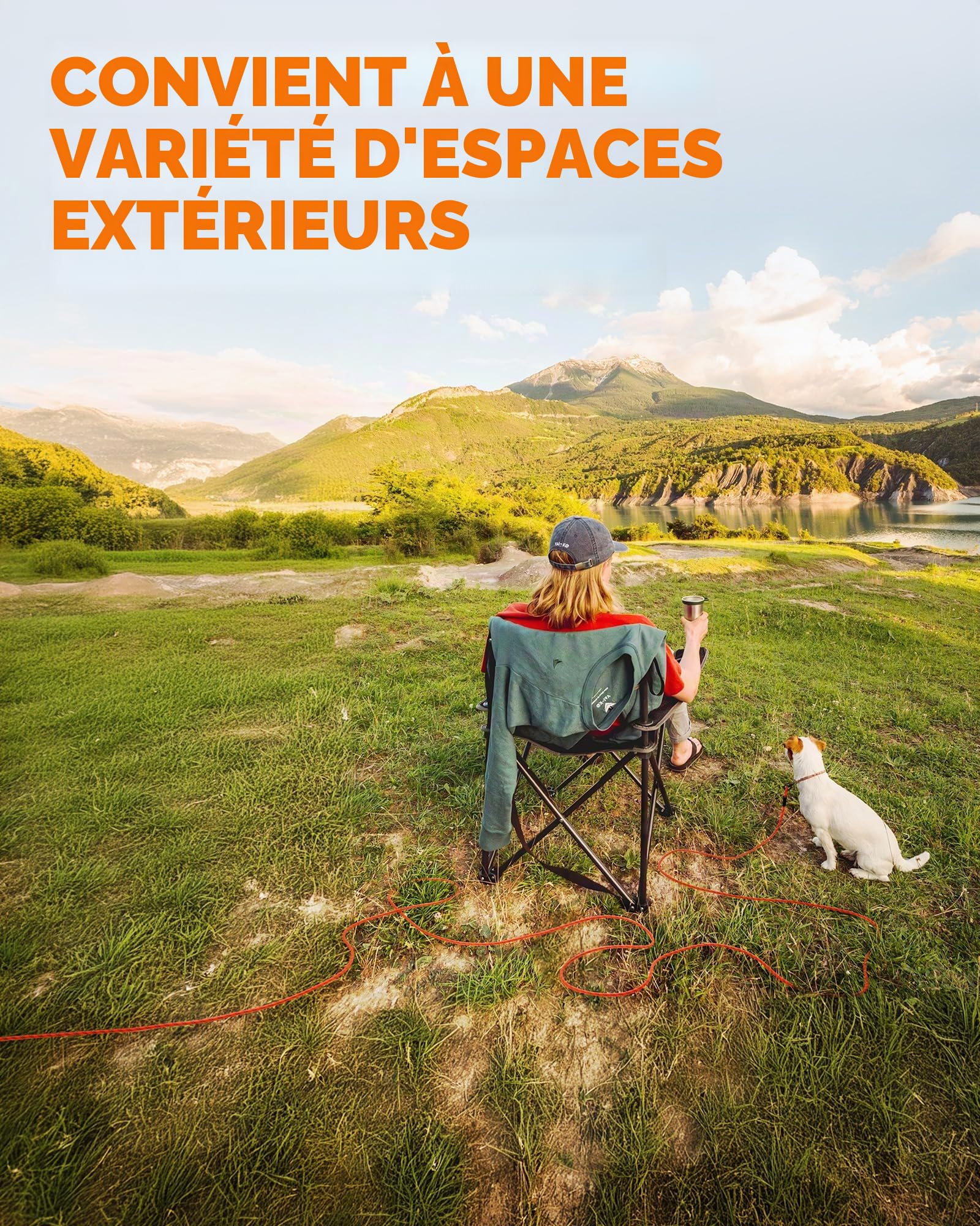 Laisse pour Chien - Imperméable et réfléchissante pour la sécurité - Légère, Solide et Robuste - Laisse d'entraînement avec dragonne - 5m/10m/15m/20m pour Petits, Moyens et Grands Chiens