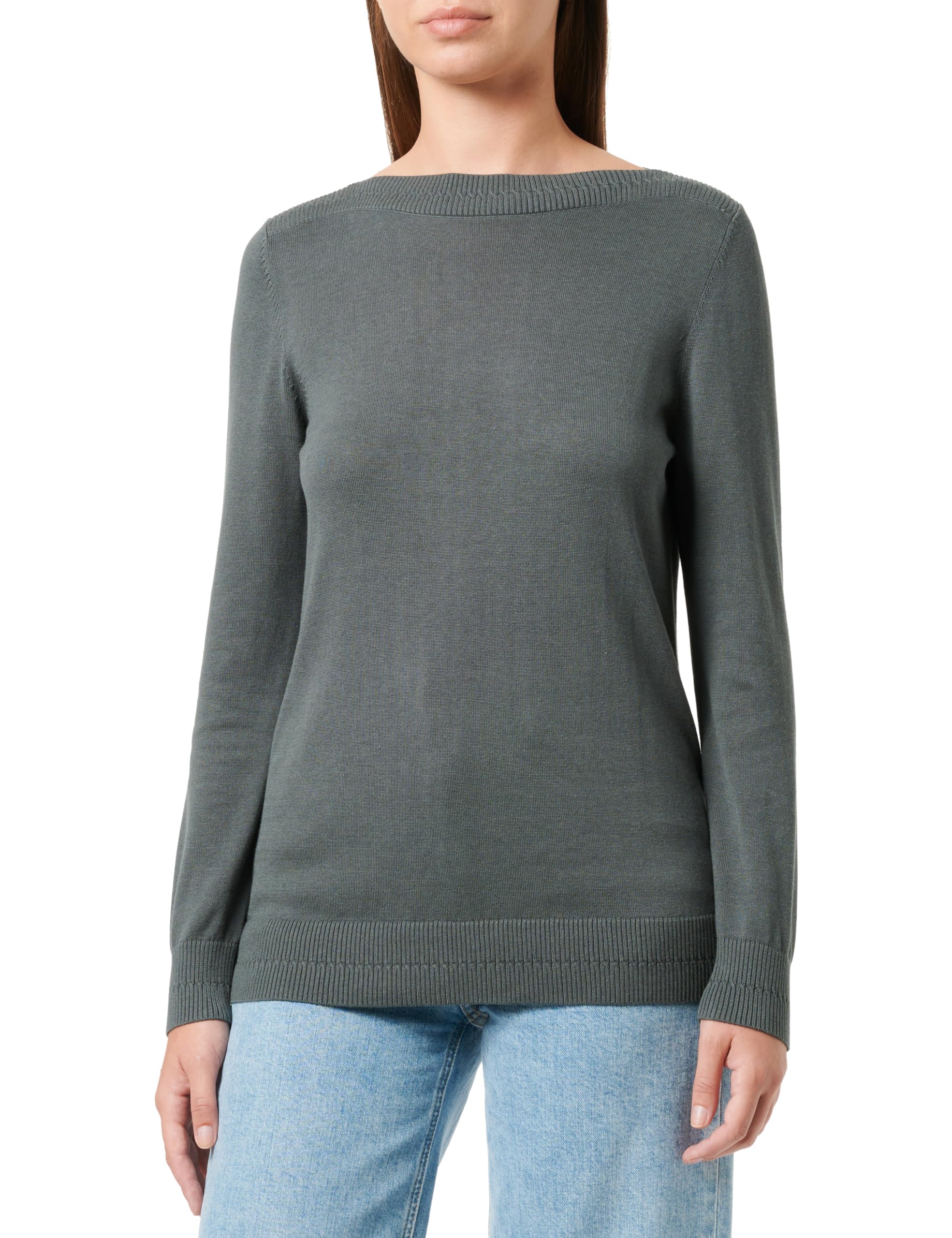 s.Oliver Women's Long-Sleeved Pullover Green 38, Green, 12