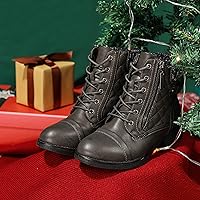 Vista 8 de STQ Botas de combate con cordones para mujer