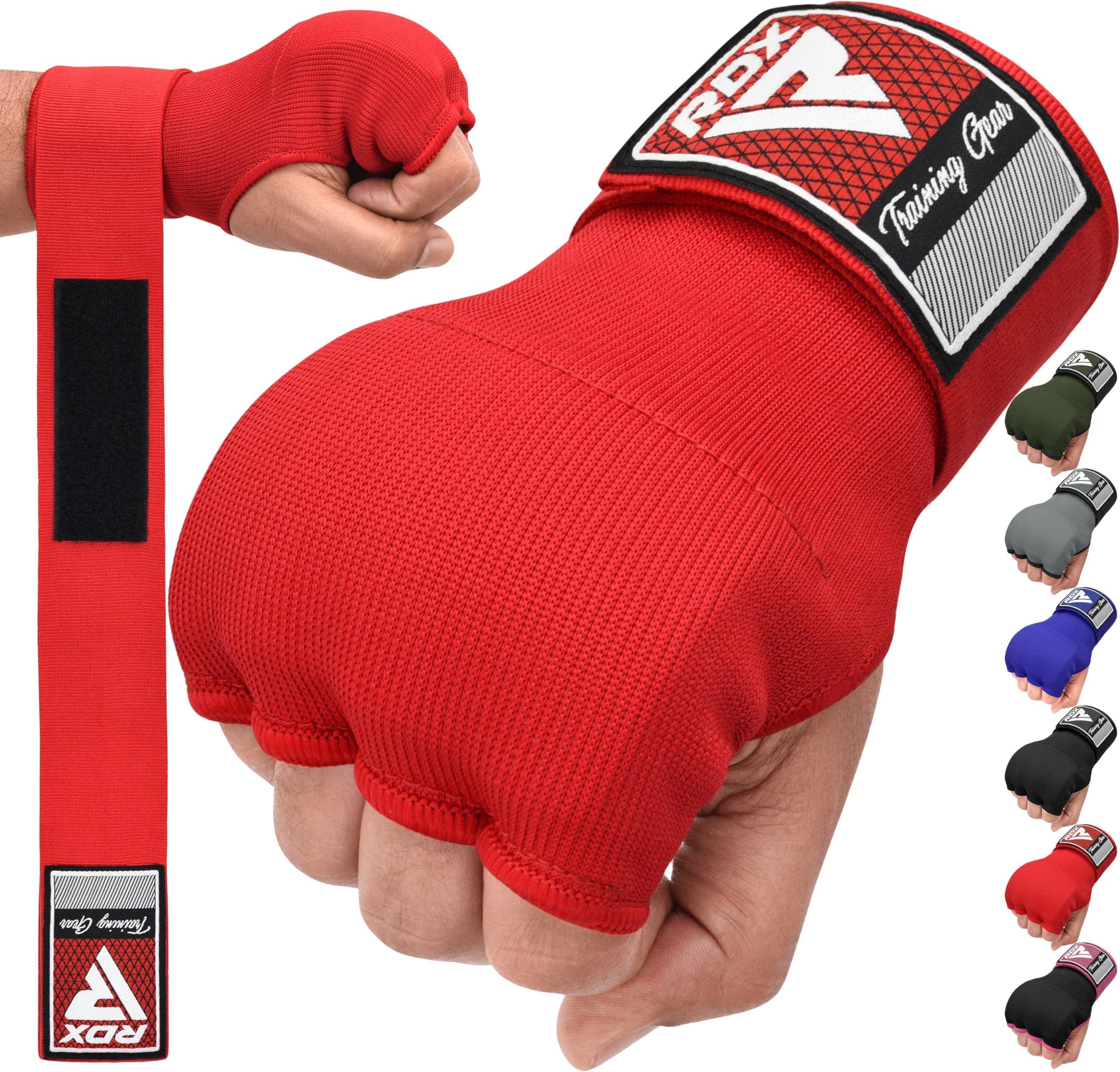 RDX Gel Innenhandschuhe Boxen MMA Muay Thai Training, Elastisch Boxbandagen 100cm Lang Handgelenkbandagen, Kampfsport Sparring Handbandagen Inner Boxing Gloves Punchingbälle Punchinghandschuhe