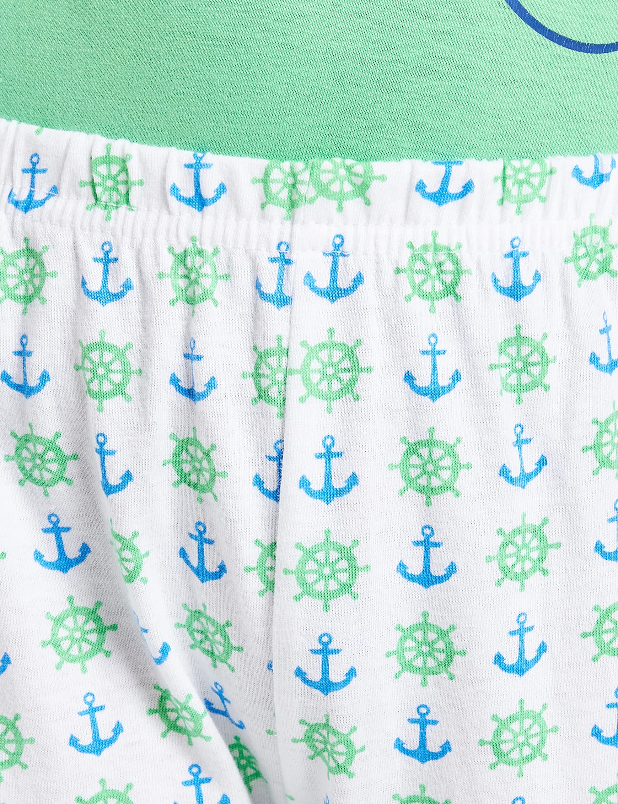 MINITATU Navy.Green Half Sleeves Unisex Baby Cotton T-Shirt & Pajamas Set Pack of 2 Age - 6-9 Months (Peb404550) 4