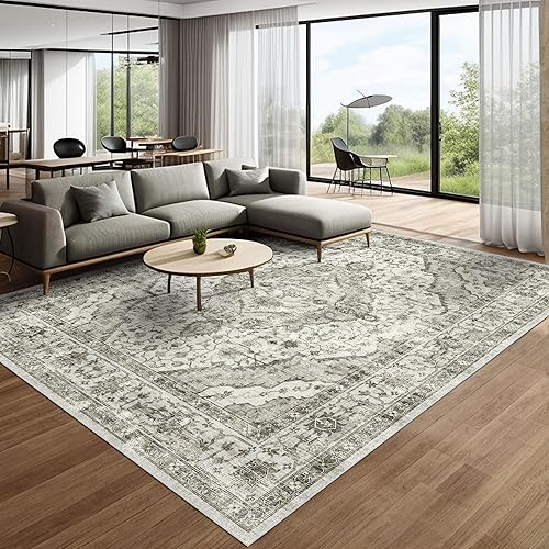 Miniatura 31 de Tapete verde para pasillo de 2 x 6 pies, tapete lavable, vintage, largo y envejecido con parte trasera antideslizante de goma, para cocina y Verde