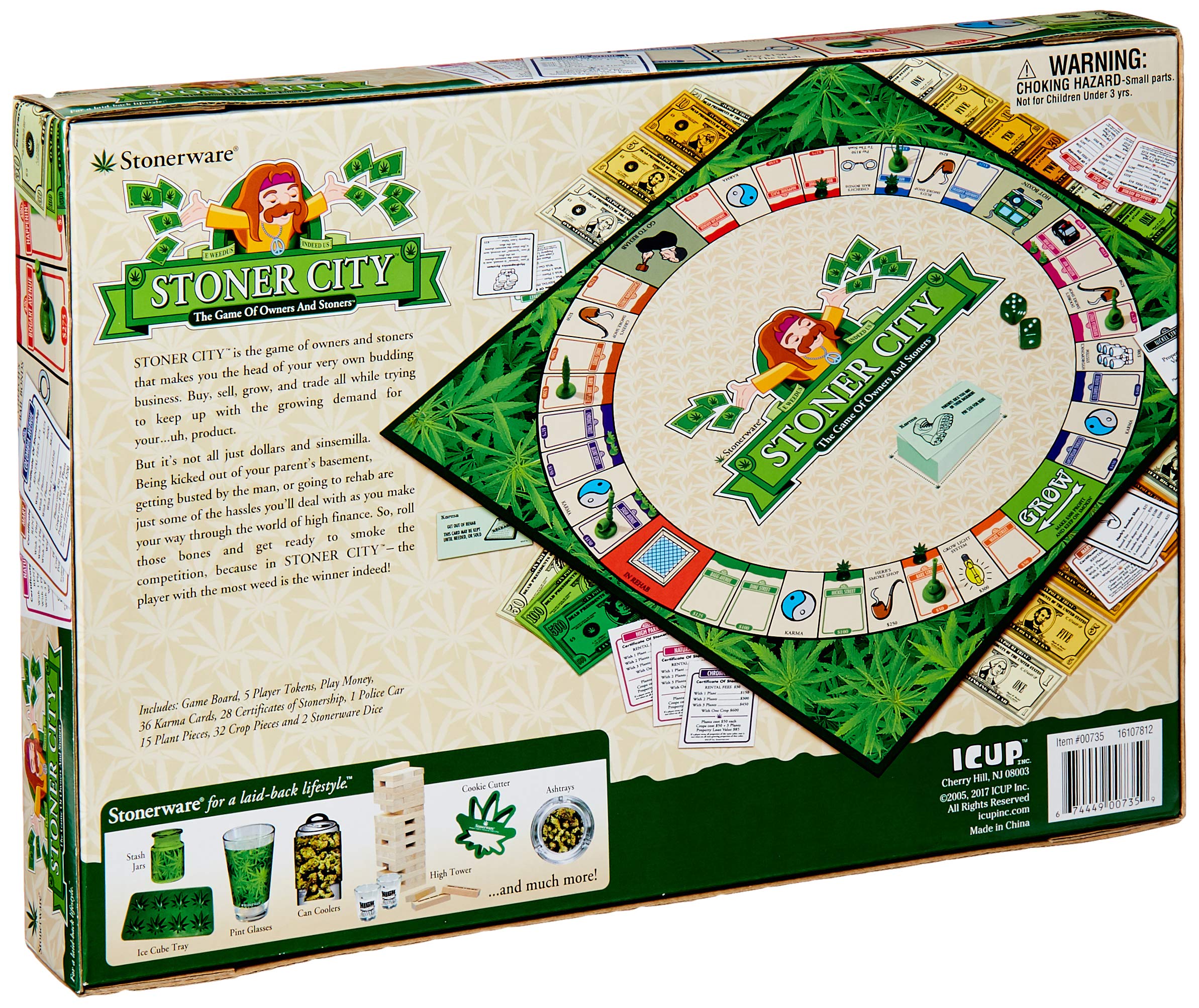 Buy Stonerware ICUP Stoner City Board Game Hot Box Stoner’s Gift