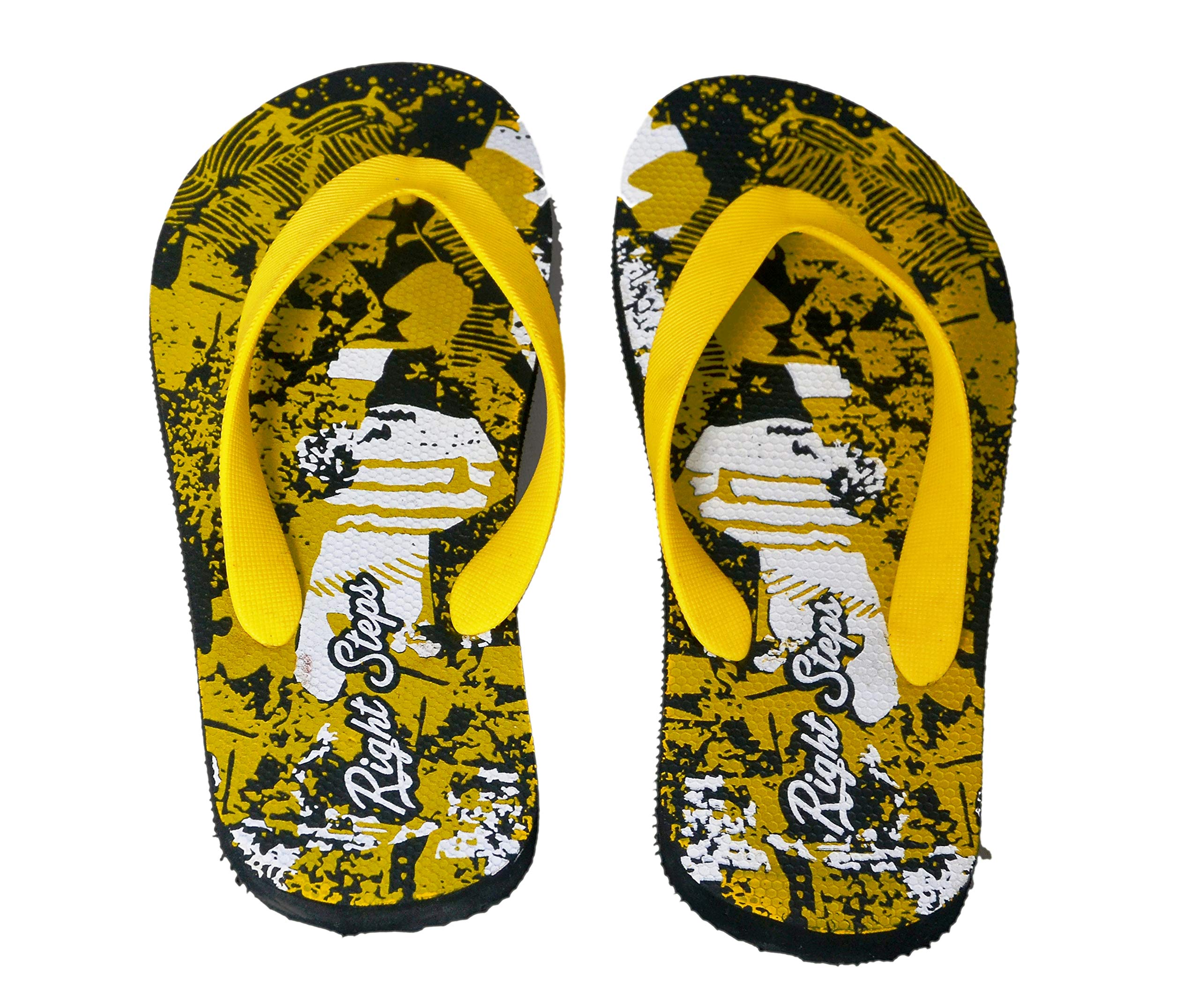 Right StepsFLIP FLOPS (BLACK, UK FOOTWEAR SIZE SYSTEM, numeric_7)