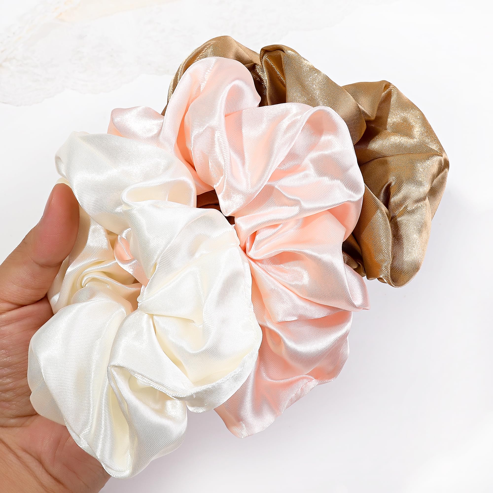 Amazon.com : 16 Scrunchies for Women - Satin Hair Ties and  display picture 3