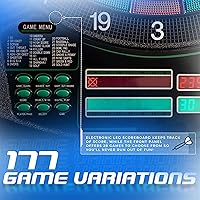 Vista 5 de Franklin Sports - Conjuntos de Tableros de Dardos Electrónicos, tablero de dardos eléctrico de punta suave con marcador digital, (6) dardos incluidos