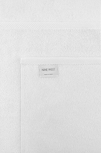 Miniatura 4 de Nine West Juego de toallas de baño de hotel de 2 piezas, color blanco, de 28 x 54 pulgadas, absorbentes, 100% algodón turco