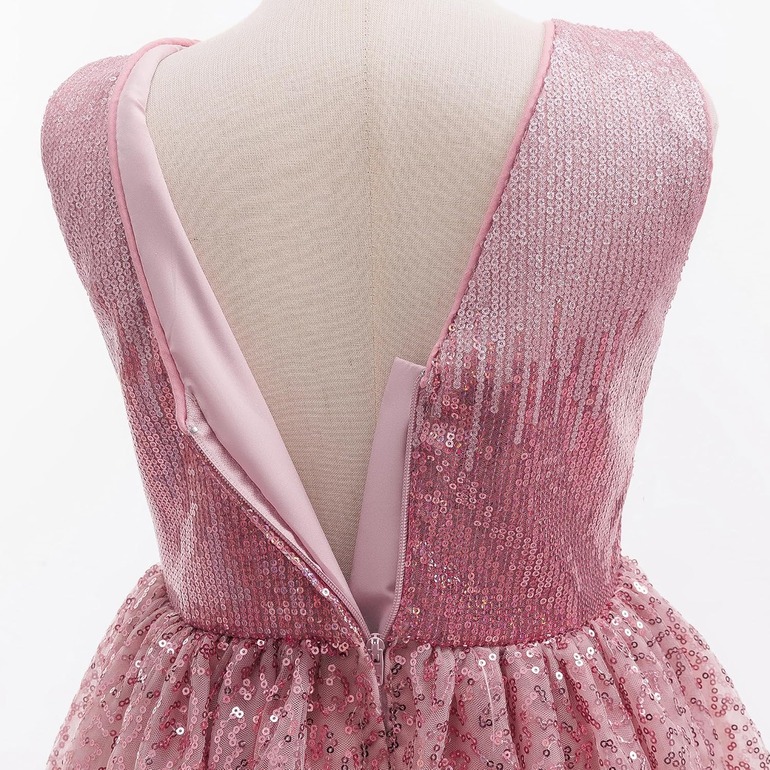 Flower Girls Sequin Dress Bridesmaid Sparkle Formal Wedding Party Birthday Kids Pageant Princess Prom Ball Gown - Image 6