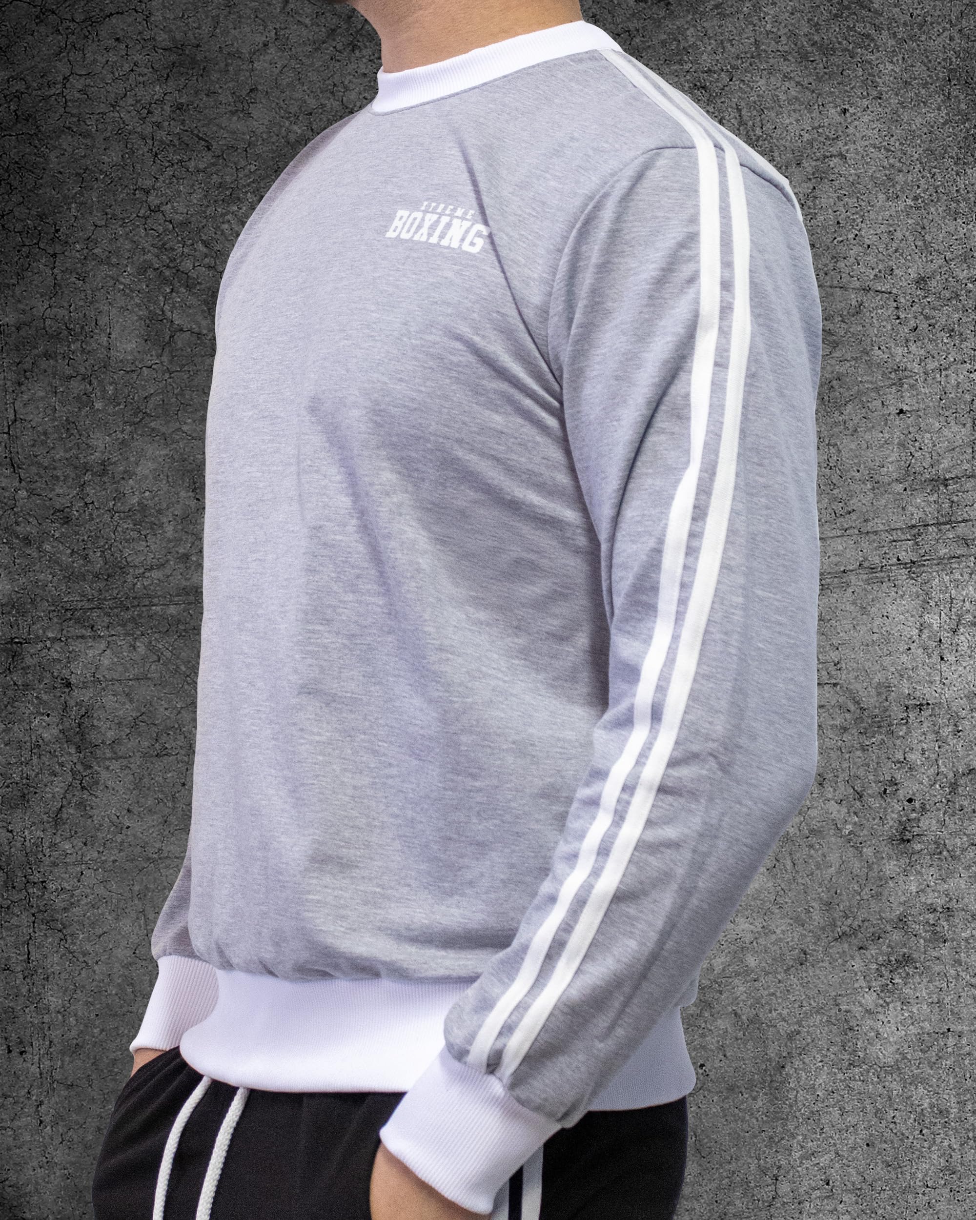Lekka bawełniana bluza z okrągłym dekoltem, lekki sweter męski z bawełny, sportowy, dom, siłownia, jogging, wypoczynek XF206PC