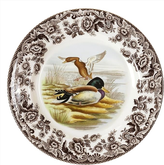 Spode Woodland Salad Plate, Mallard, 8” | Perfect for Thanksgiving and Other Special Occasions | Made in England from Fine Earthenware | Microwave and Dishwasher Safe