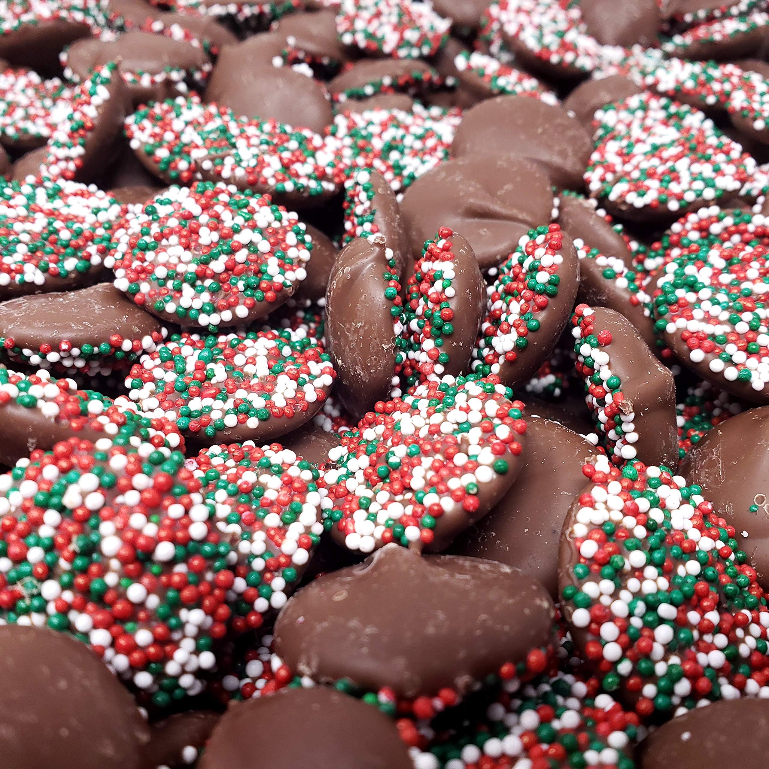 Amazon.com: Candy Retailer Milk Chocolate Christmas Nonpareils 1 Lb ...